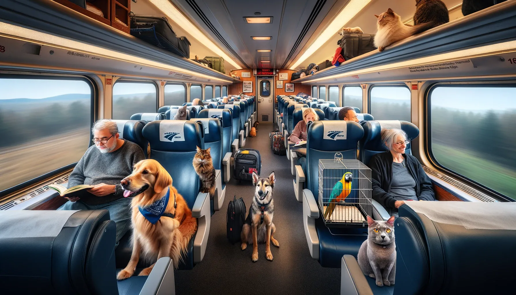 can pets travel on amtrak